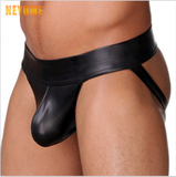 Leather thong sex  backless underwear