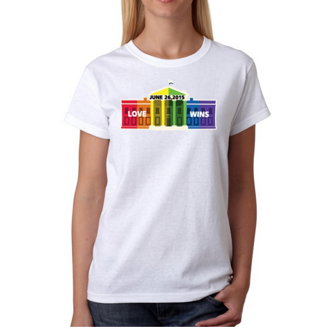 love wins lesbian shirt casual women's T shirt