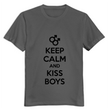 O Neck keep calm and kiss gay boys Men tshirt