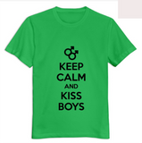 O Neck keep calm and kiss gay boys Men tshirt