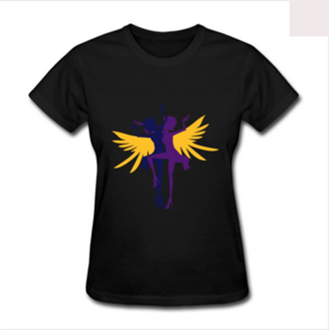 Womens Slim Fit T Shirt Lesbian Wings