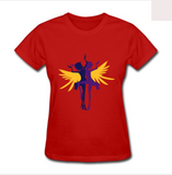 Womens Slim Fit T Shirt Lesbian Wings