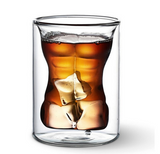 120-200ml Double Glass Crystal Men Woman Body Shape Couple Cups Mug