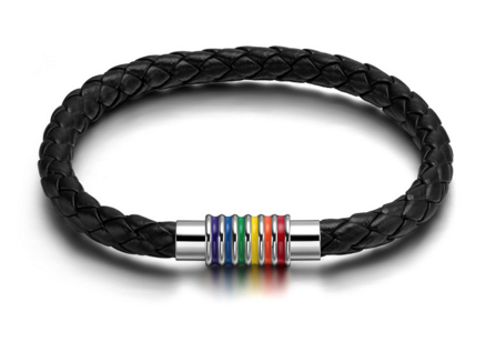 10pcs/lots Wholesale leather bracelets bangles stainless steel magnet clasp