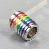 Fashion stainless steel rainbow loop necklace pendant for men and women gay pride