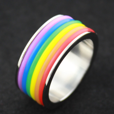 Stainless Steel Rainbow Rings